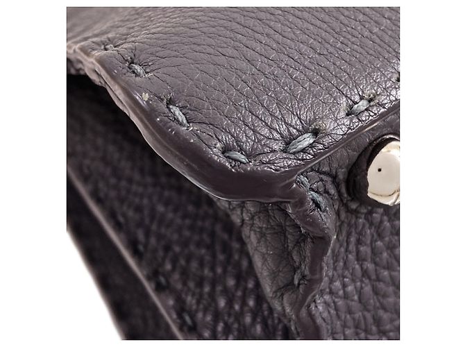 Borsa 2-Way Fendi Selleria Peekaboo I.U Marrone - vista 17