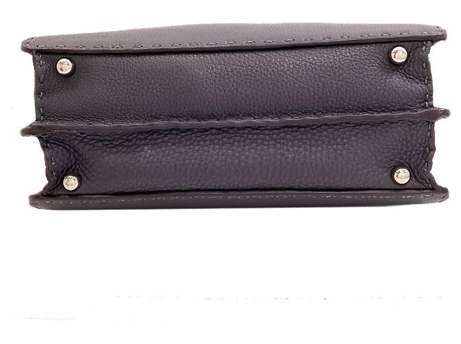 Borsa 2-Way Fendi Selleria Peekaboo I.U Marrone - vista 4
