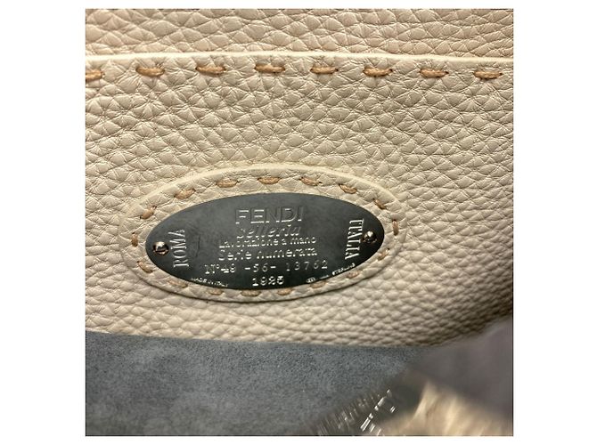Borsa 2-Way Fendi Selleria Peekaboo I.U Marrone - vista 7