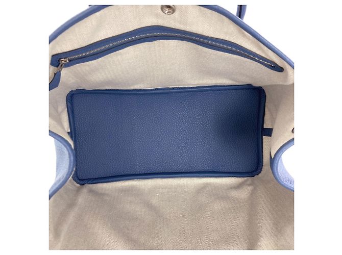 Hermès Borsa Tote Hermes Garden Party Blue Agate - vista 5