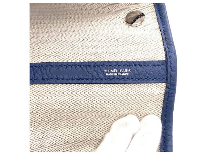 Hermès Borsa Tote Hermes Garden Party Blue Agate - vista 6