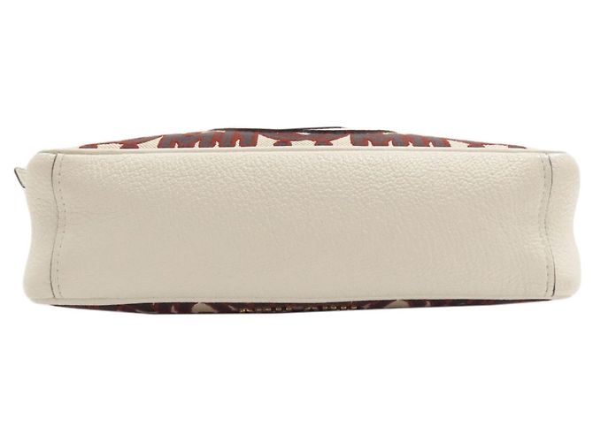 Borsa a tracolla in pelle Miu Miu Marrone Bianco - vista 4