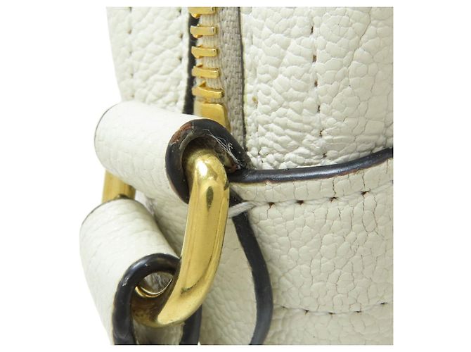 Borsa a tracolla in pelle Miu Miu Marrone Bianco - vista 9