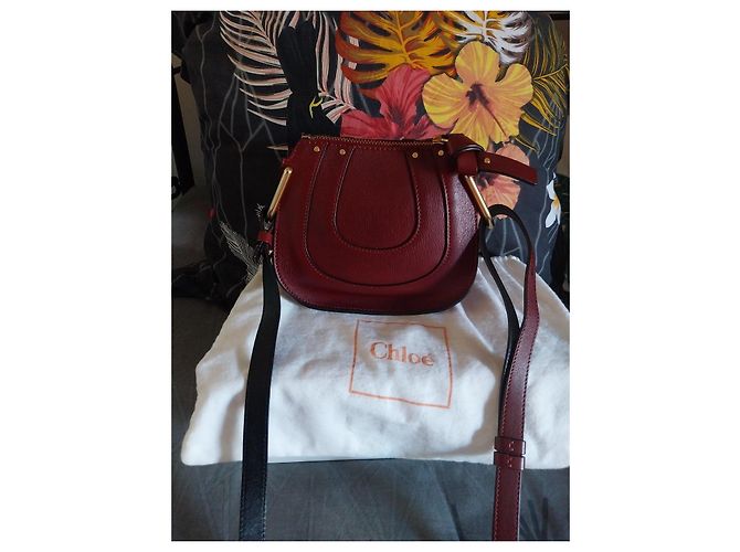 Borsa a tracolla Chloé Marcie in pelle bordeaux Marrone Bordò - vista 10