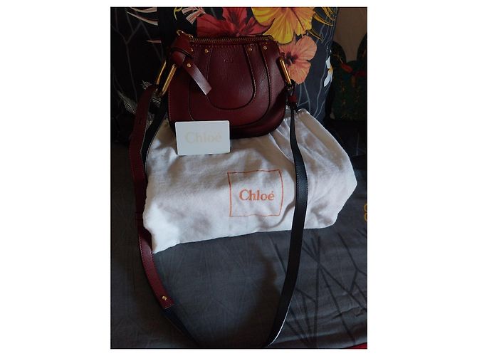 Borsa a tracolla Chloé Marcie in pelle bordeaux Marrone Bordò - vista 3