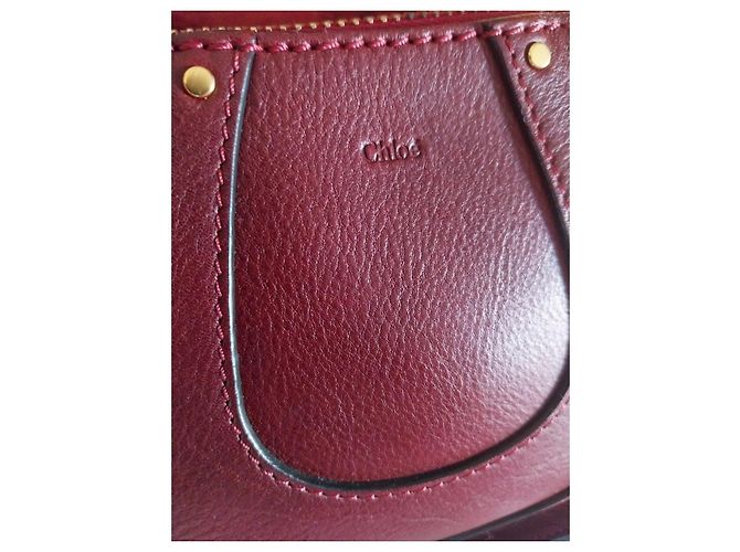 Borsa a tracolla Chloé Marcie in pelle bordeaux Marrone Bordò - vista 5