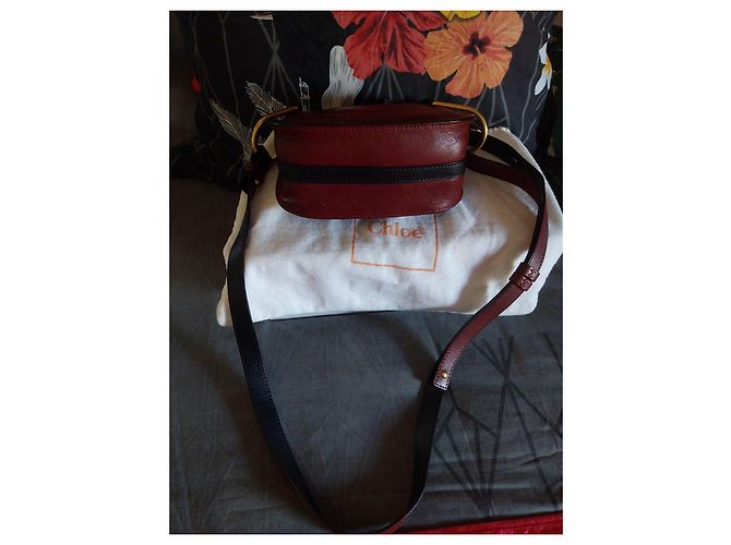 Borsa a tracolla Chloé Marcie in pelle bordeaux Marrone Bordò - vista 9
