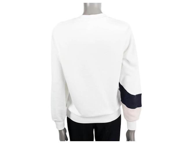Chanel CC Logo Strickpullover aus Wolle Schwarz Weiß Beige - Ansicht 4