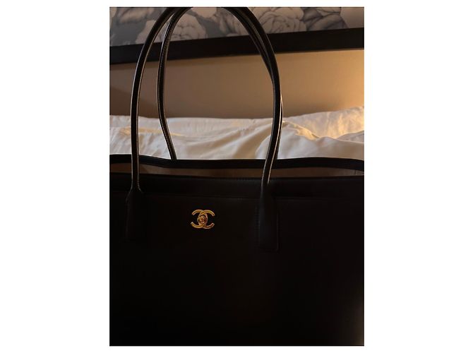 Borsa Shopping Tote Chanel in Pelle Nera SS26 Nero - vista 11