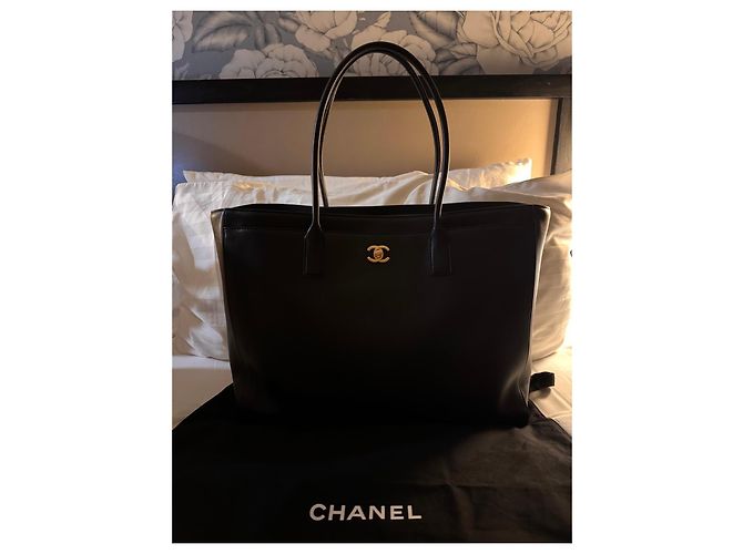 Borsa Shopping Tote Chanel in Pelle Nera SS26 Nero - vista 12