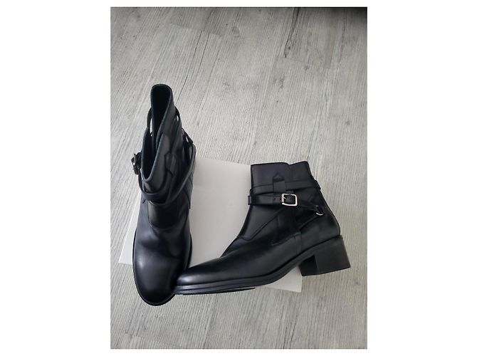 Autre Marque Officine Générale Stivaletti Carla in pelle nera Nero - vista 2