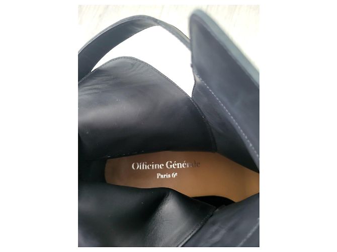 Autre Marque Officine Générale Stivaletti Carla in pelle nera Nero - vista 7