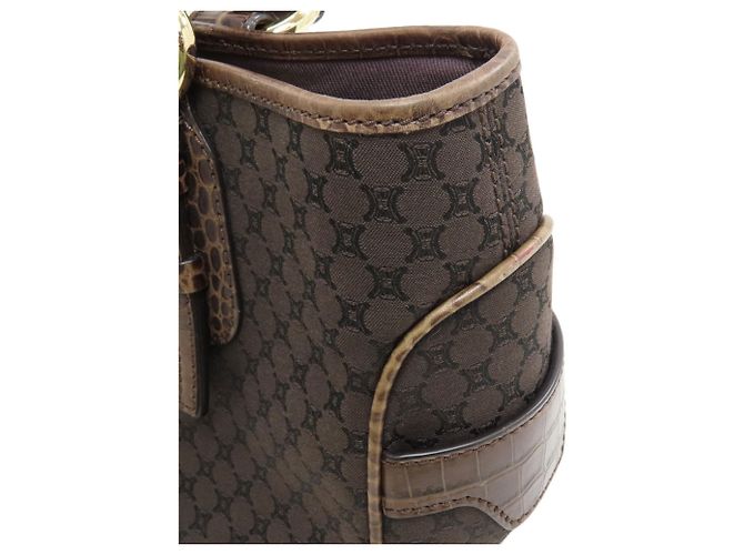 Céline Borsa Celine Boogie Bag motivo Macadam Marrone scuro - vista 10