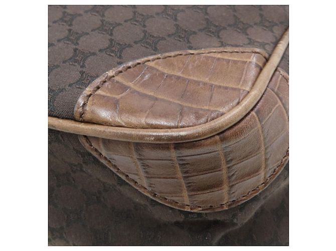 Céline Borsa Celine Boogie Bag motivo Macadam Marrone scuro - vista 14