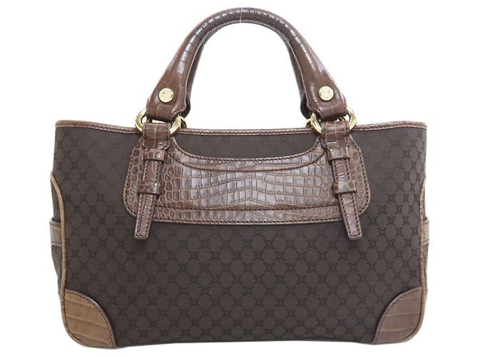 Céline Borsa Celine Boogie Bag motivo Macadam Marrone scuro - vista 2