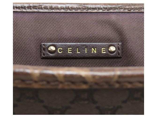 Céline Borsa Celine Boogie Bag motivo Macadam Marrone scuro - vista 6