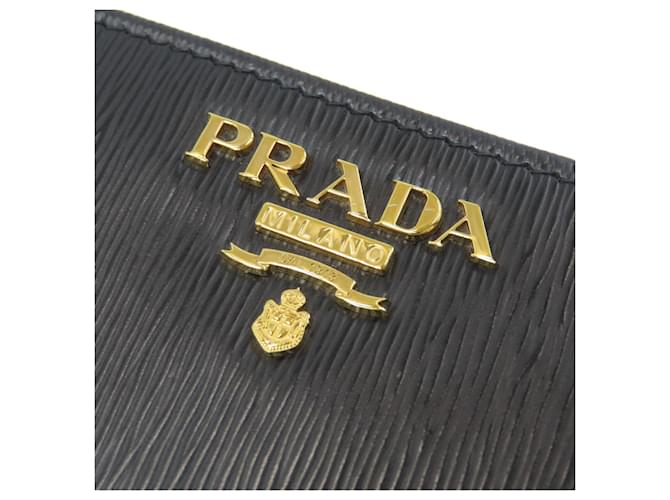Saffiano Cartera bi-fold Prada Logo Negro - vista 11