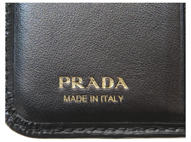 Saffiano Cartera bi-fold Prada Logo Negro - vista 7