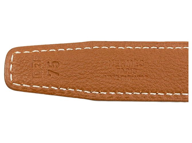 Hermès Hermes H-Belt: Wendelbarer Ledergürtel Braun Schwarz - Ansicht 5