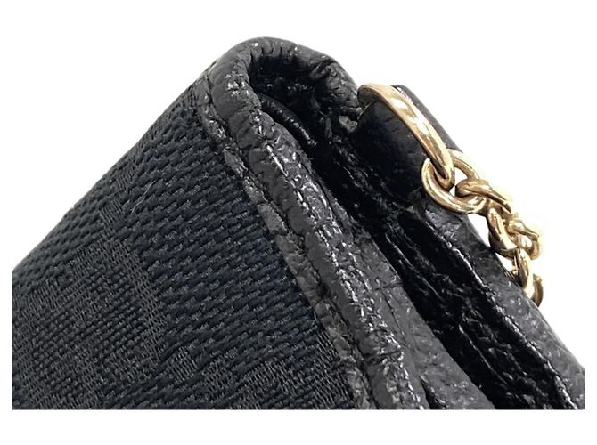 Portafoglio bi-fold Gucci in canvas GG nero - vista 16