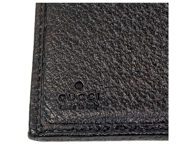 Portafoglio bi-fold Gucci in canvas GG nero - vista 7