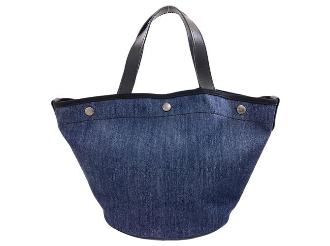 Prada Denim 2-Way Tote Bag Marineblau - Ansicht 2