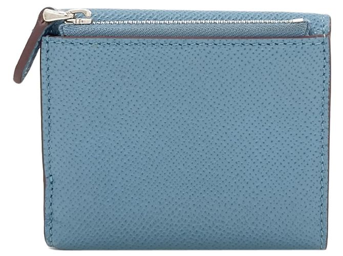 Bulgari Cartera de piel tri-fold con logo Bvlgari para mujer Azul - vista 2