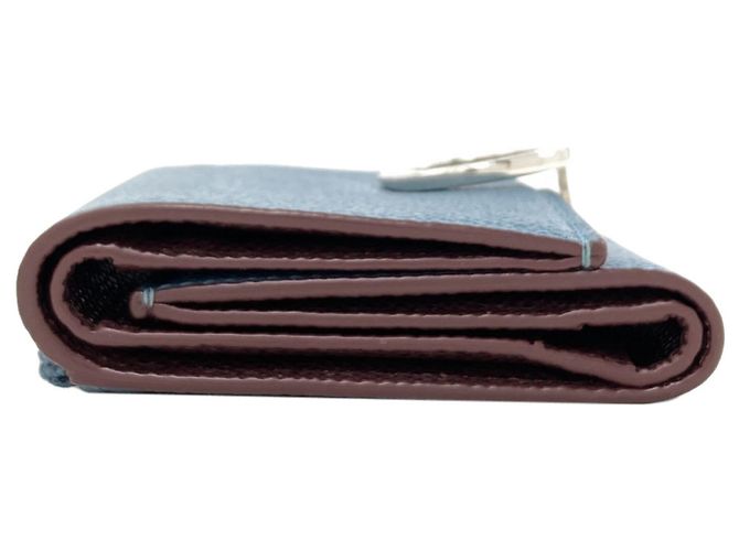 Bulgari Cartera de piel tri-fold con logo Bvlgari para mujer Azul - vista 3