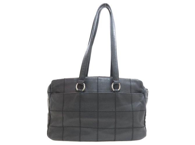 Borsa Tote Chanel Chocolate Bar Nero - vista 2