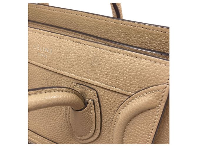 Céline Borsa a mano 2-Way Celine Luggage Nano Marrone - vista 13