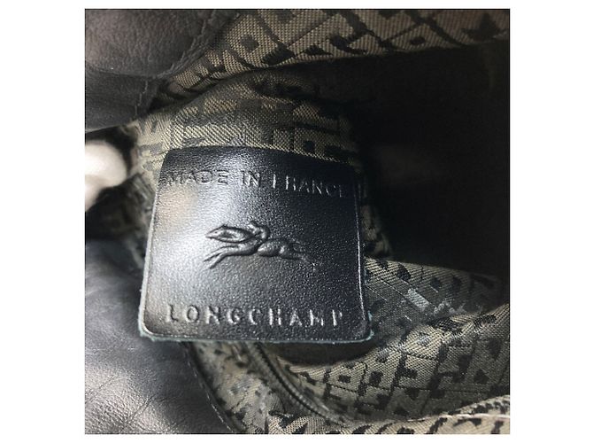 Longchamp Logo Schultertasche Schwarz - Ansicht 6