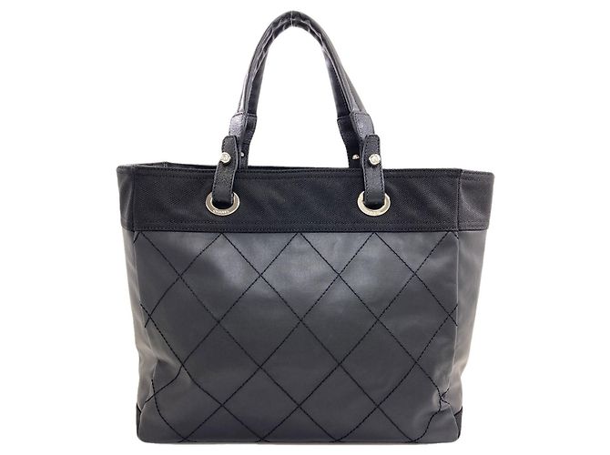 Borsa Tote Chanel Paris Biarritz Nero - vista 2