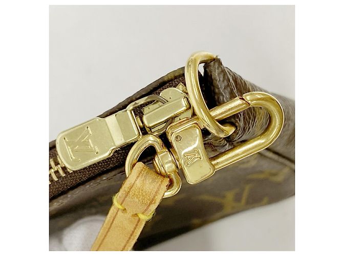 Borsa Louis Vuitton Monogram Pochette Accessoires M51980 Marrone - vista 10