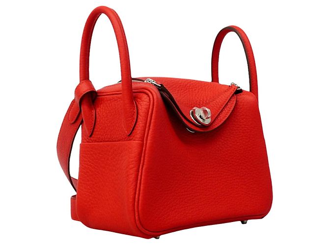 Hermès Hermes Mini Lindy Handtasche Rot - Ansicht 2