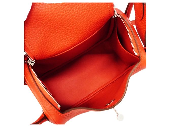 Hermès Hermes Mini Lindy Handtasche Rot - Ansicht 4
