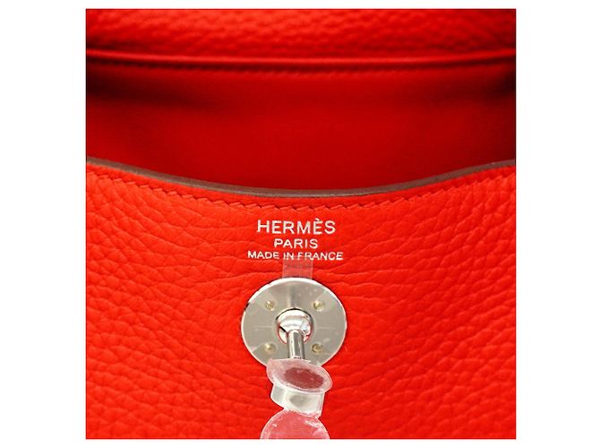 Hermès Hermes Mini Lindy Handtasche Rot - Ansicht 5