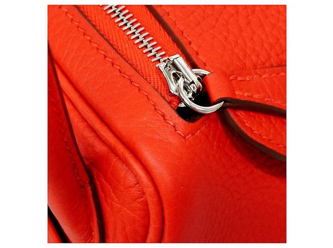 Hermès Hermes Mini Lindy Handtasche Rot - Ansicht 6