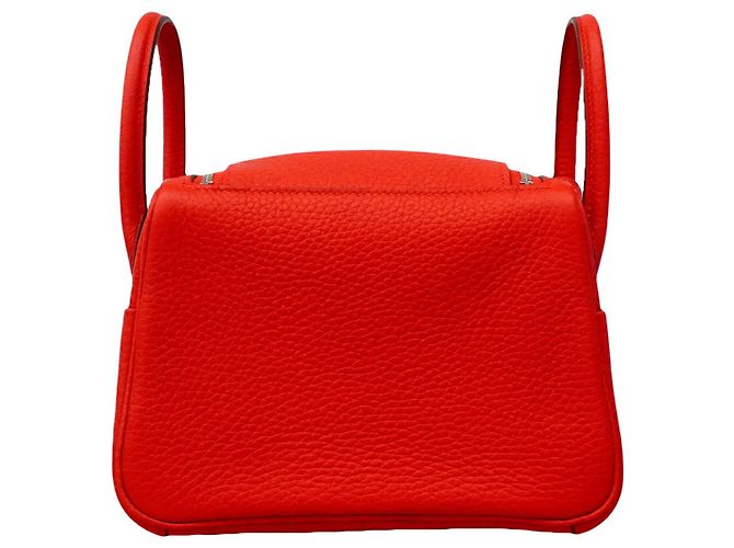 Hermès Hermes Mini Lindy Handtasche Rot - Ansicht 7