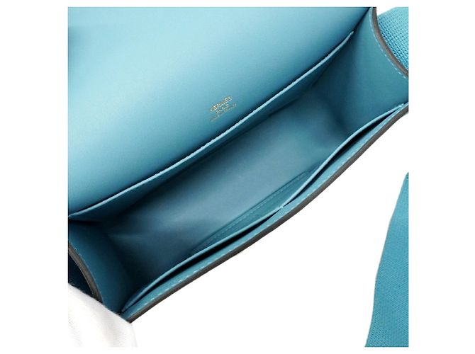 Hermès Borsa a tracolla Hermes Geta in New Blue Jean - vista 4
