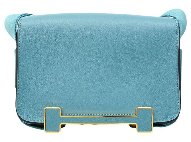 Hermès Borsa a tracolla Hermes Geta in New Blue Jean - vista 8