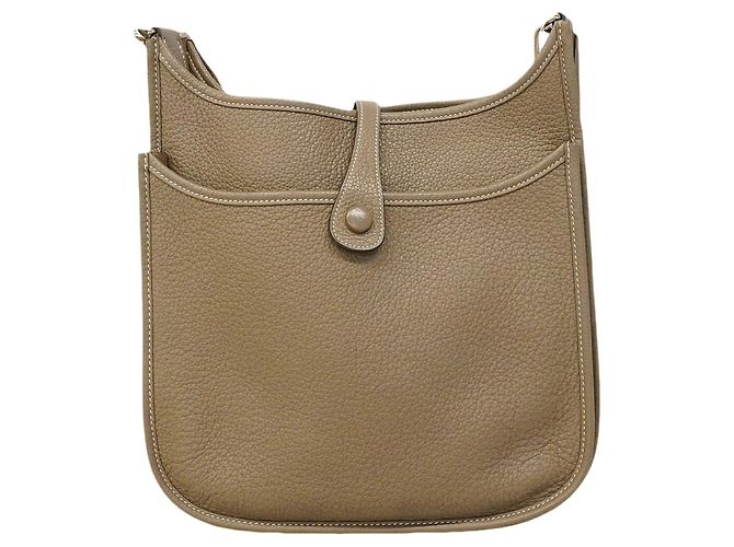 Hermès Borsa a tracolla Hermes Evelyne 3PM Taupe - vista 13