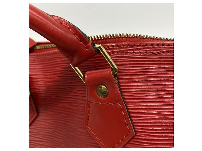 Borsa Louis Vuitton Epi Speedy 25 Rosso - vista 11