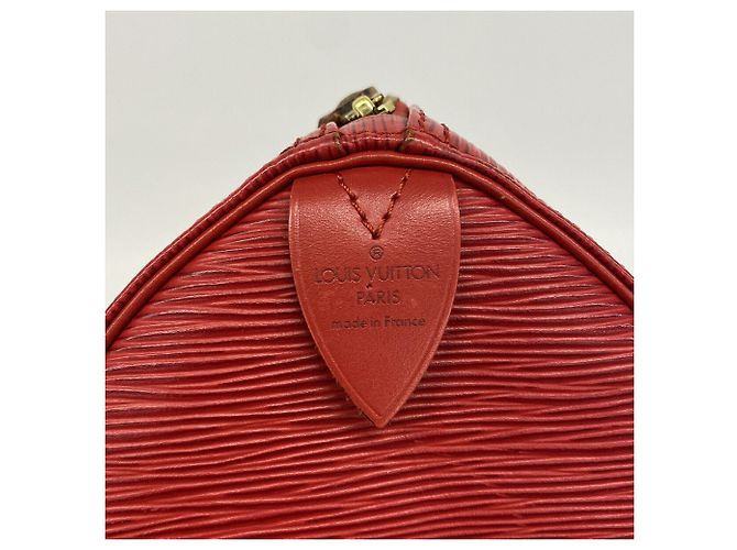 Borsa Louis Vuitton Epi Speedy 25 Rosso - vista 5