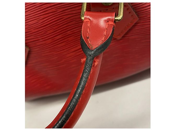 Borsa Louis Vuitton Epi Speedy 25 Rosso - vista 8