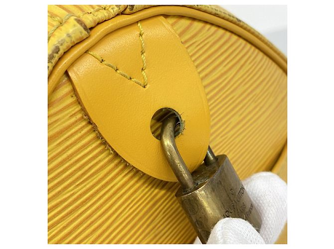 Borsa Louis Vuitton Epi Speedy 25 M43019 Giallo - vista 11