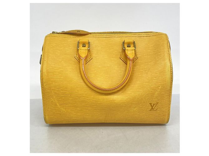 Borsa Louis Vuitton Epi Speedy 25 M43019 Giallo - vista 13