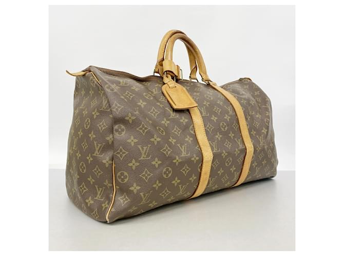 Louis Vuitton Boston Monogram Keepall 50 Marrone - vista 2