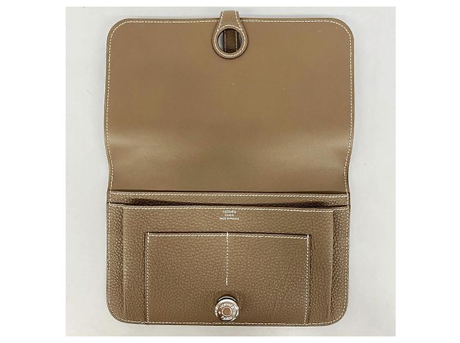 Hermès Cartera larga Hermes Dogon GM Gris pardo - vista 3