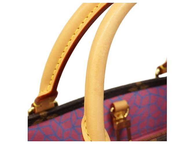 Borsa Louis Vuitton Monogram Pumpkin LV x YK OnTheGo PM Marrone Rosso - vista 7