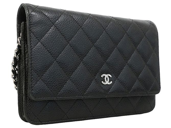 Portafoglio a spalla con catena Chanel Matelassé Nero - vista 2